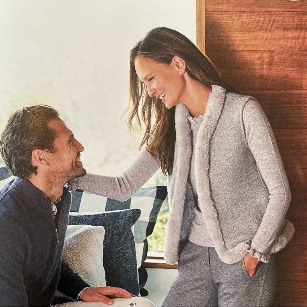 J. McLaughlin Grey Cashmere Ember Sweater